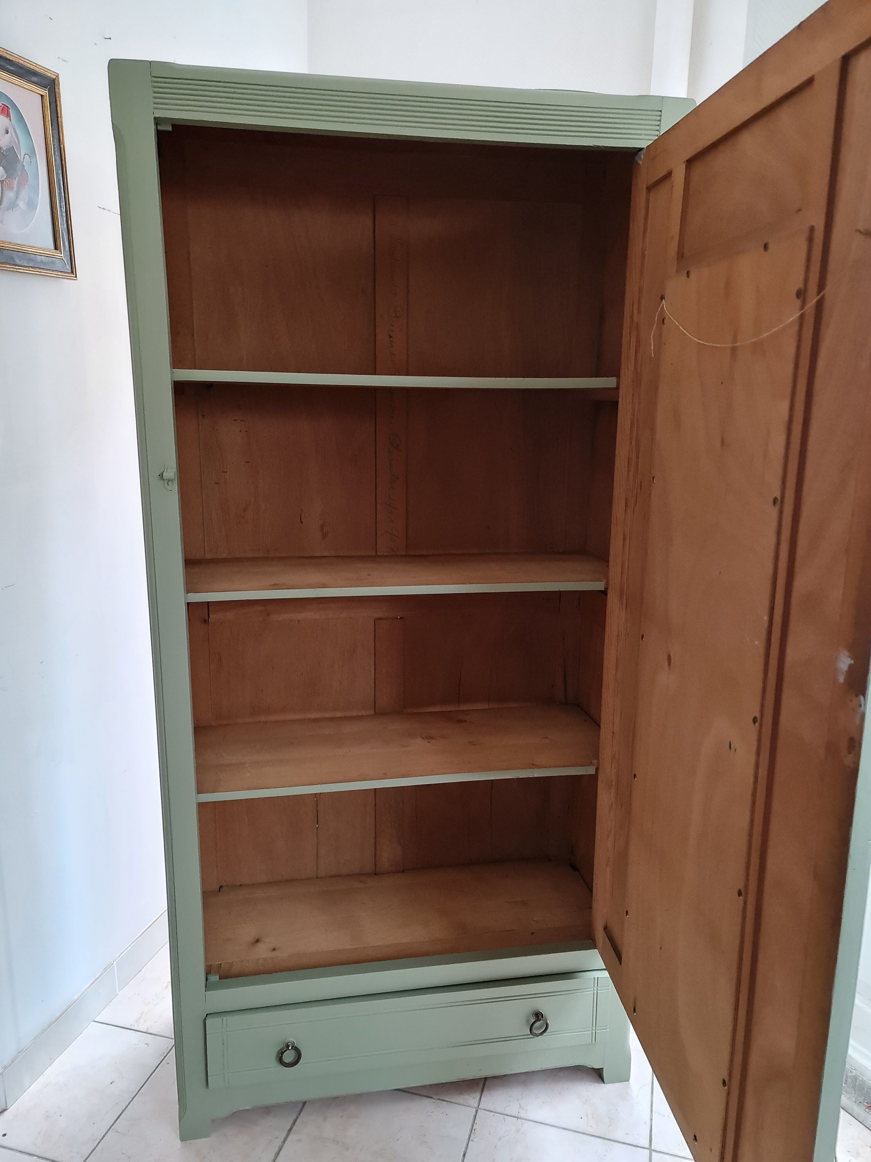 Grey green parisian wardrobe