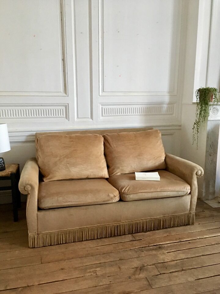 Vintage sofa years 50.60 velvet RAS