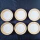 Set of 6 Limoges porcelain soup plates, decorated with gold 24