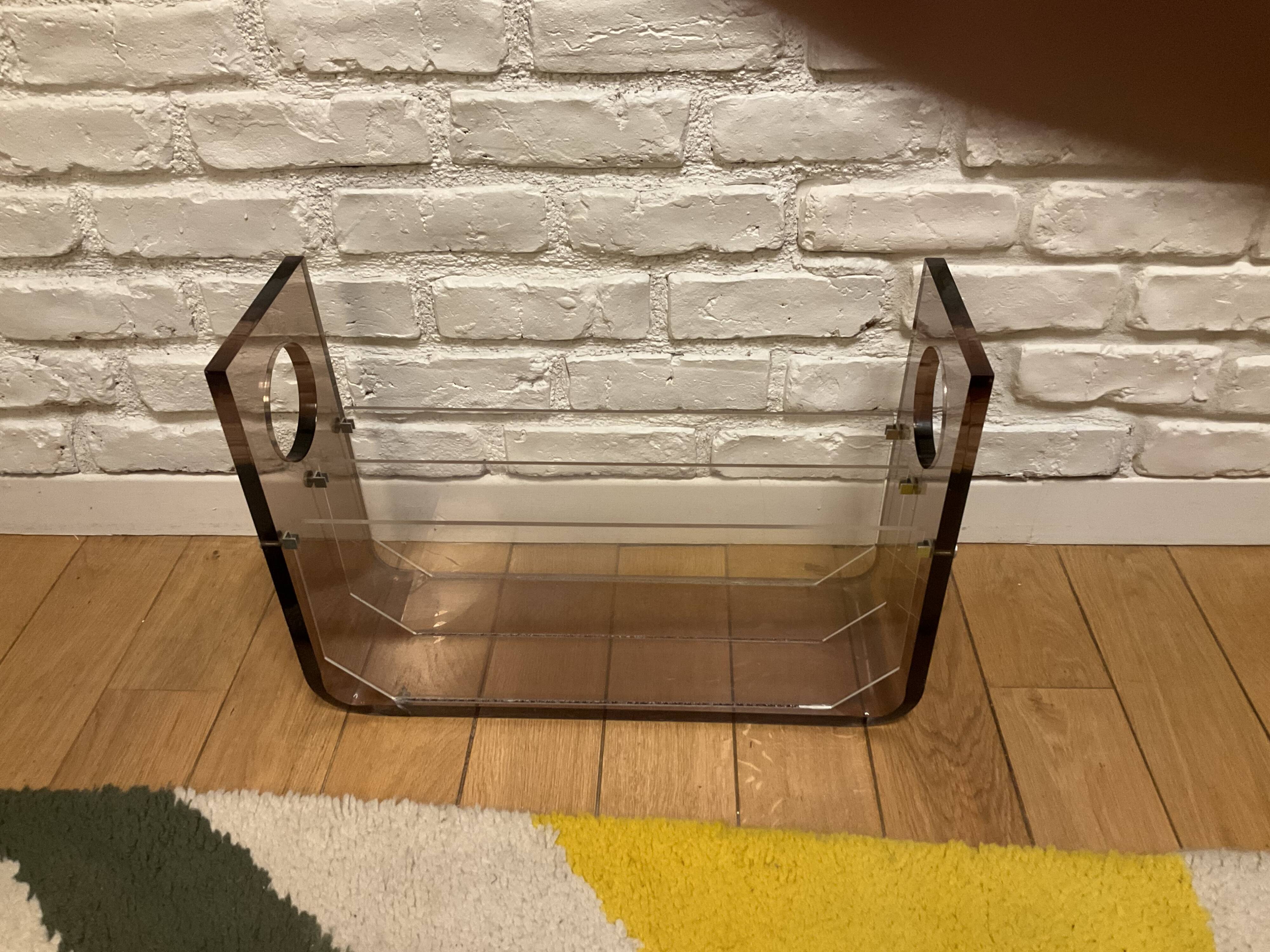 Michel Dumas two-tone plexiglass magazine holder