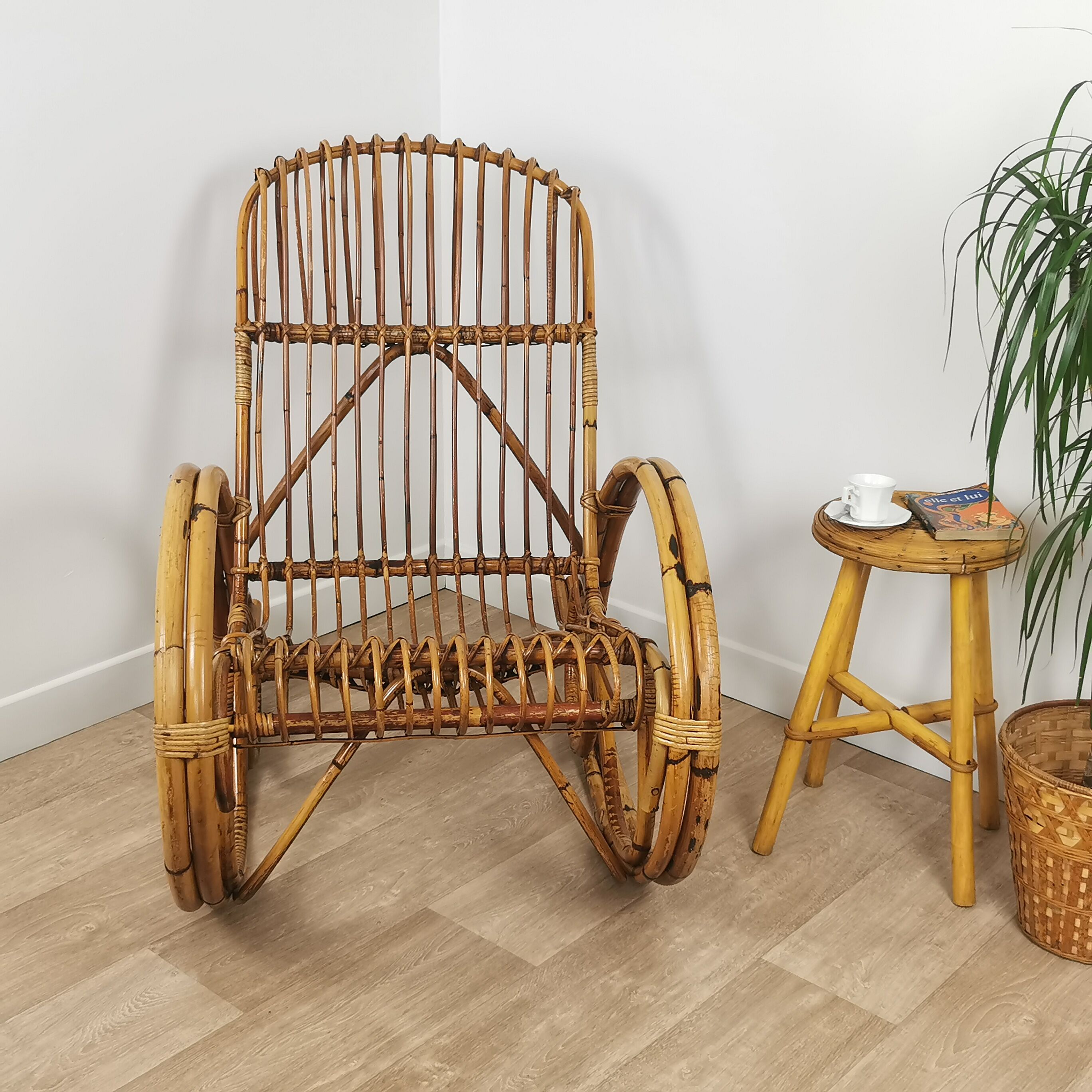 Rocking-chair rattan 60'