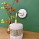 Vintage globe angled wall light in white and clear glass