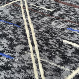 Carpet Black Handmade Wool Living Room, 260x380 cm