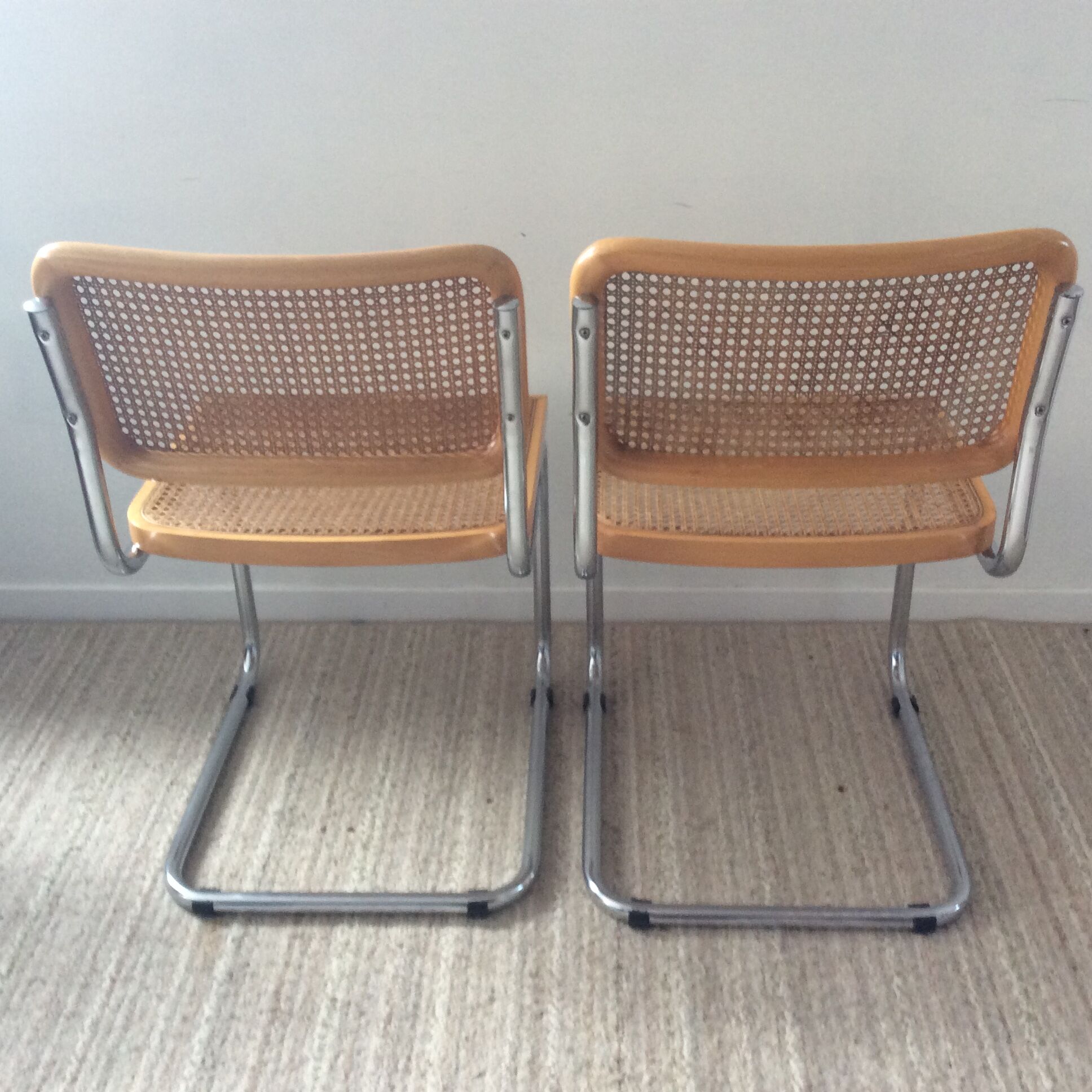 Pair of chairs Marcel Breuer Cesca B32