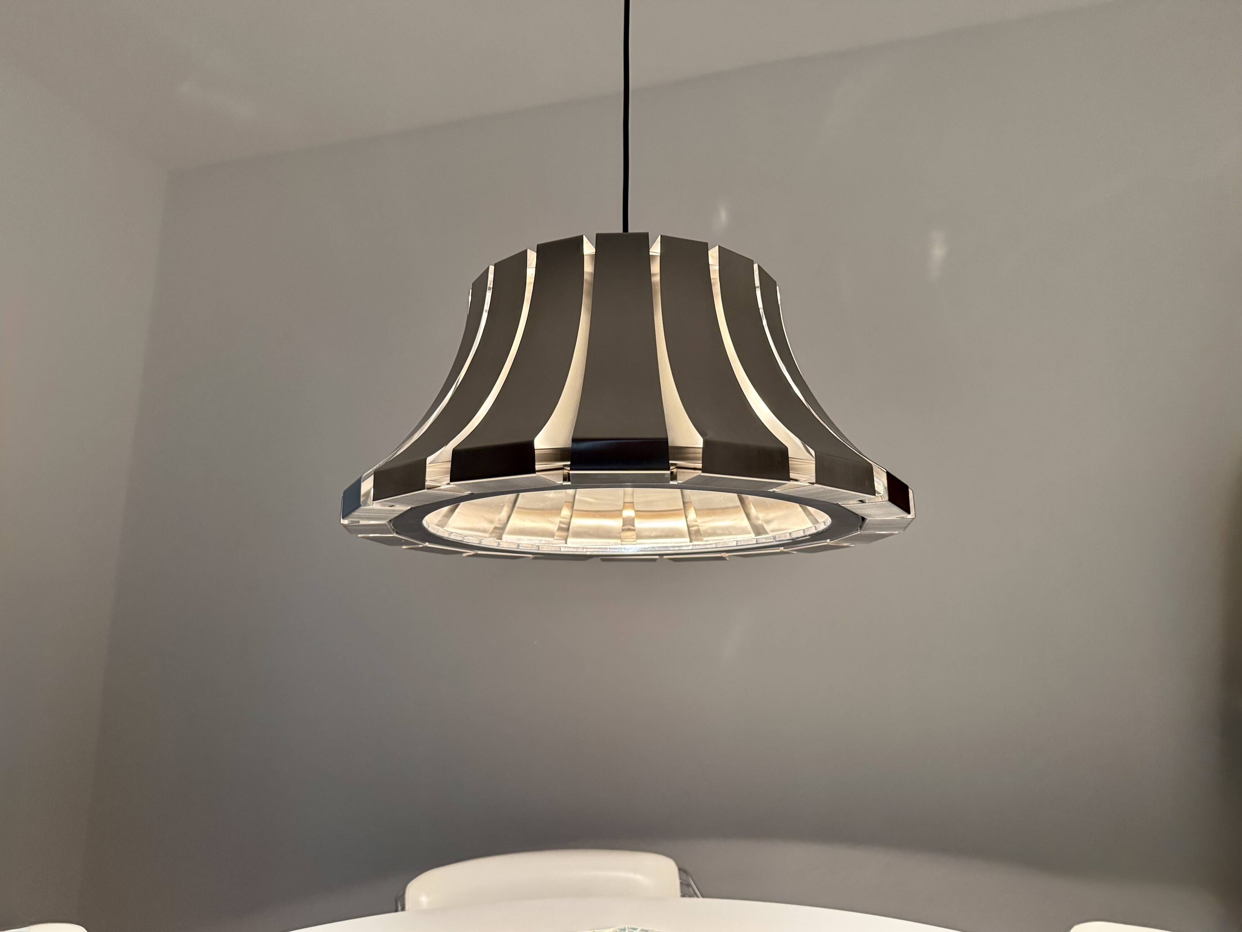 Metal Pendant Lamp by Elio Martinelli for Martinelli Luce