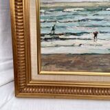 Painting Oil on canvas signed -Normandy - dimension: height -37cm- Width -63cm-