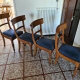 Series of 4 mahogany chairs from the 19th century