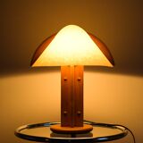 Wooden desk lamp with parchment shade from Denmark