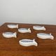 Set of 6 vintage ceramic fish-shaped knife holders