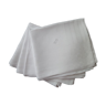 Set of 4 white damask linen napkins, monogrammed MD