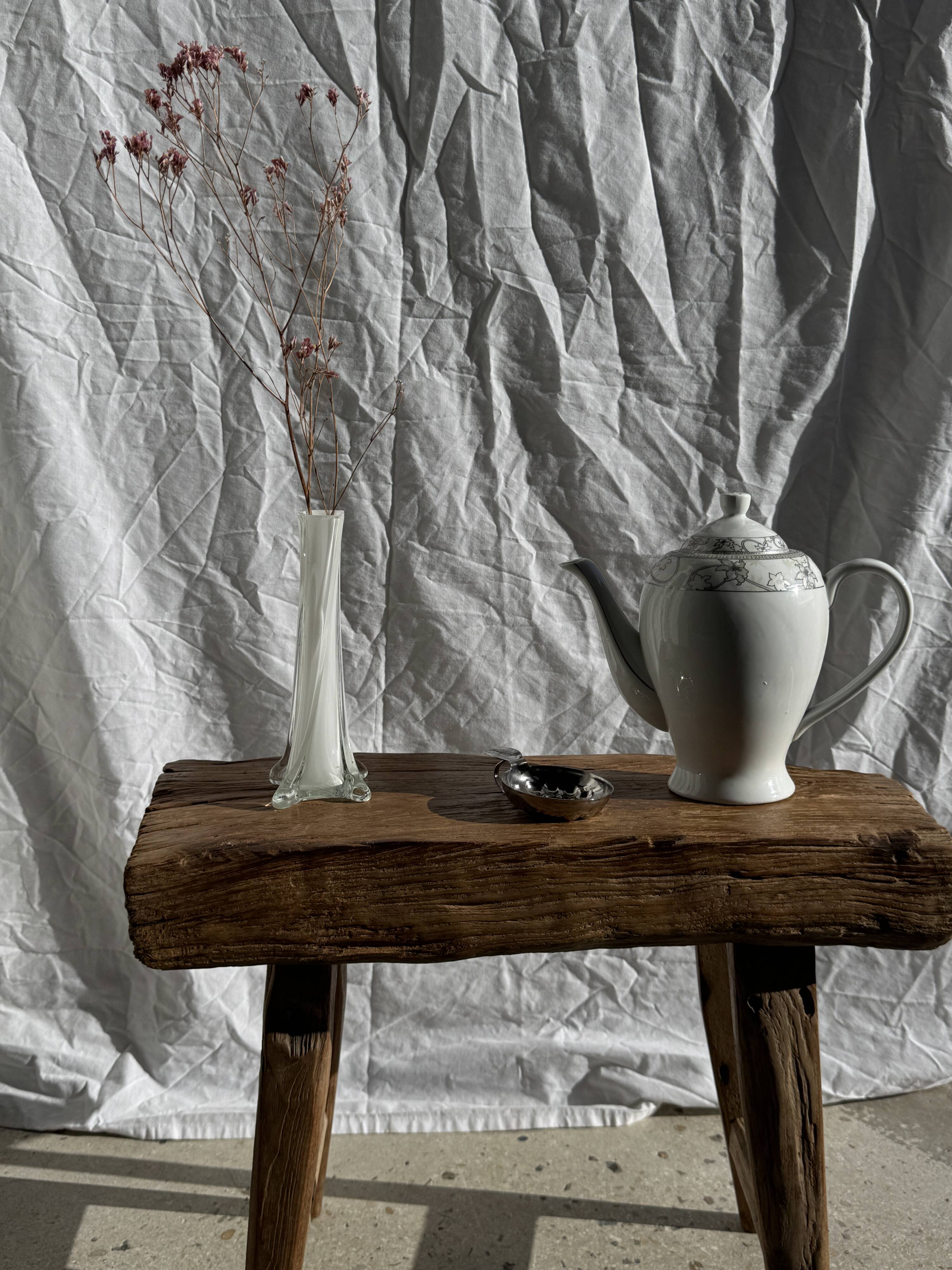 White glass bud vase