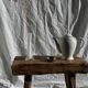 Vase soliflore blanc en verre