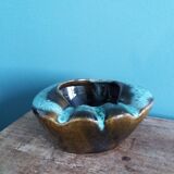 Cendrier en céramique flammée style Vallauris ou West Germany