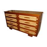 Chest of drawers mahogany and mulching around 1950 of Mexican manufacturing