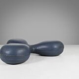 Leather pouf by Lowie Vermeersch for Durlet