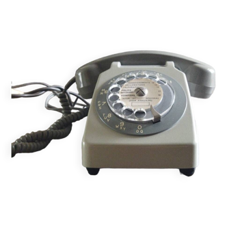 Vintage gray telephone socotel s 63