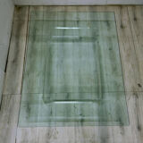 Space age lucite and glass coffee table, 1970s