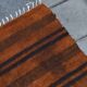 Vintage Moroccan Wool Rug, Minimalist Striped Berber Rug, 146x220