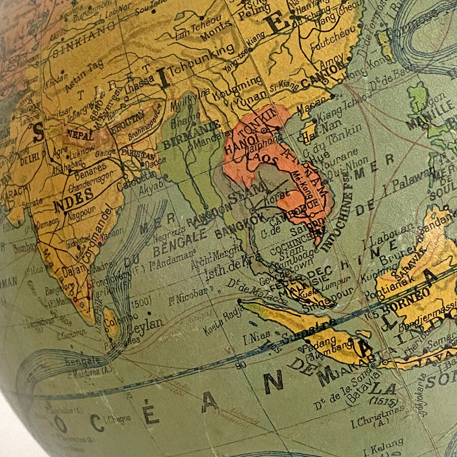 Luminous glass globe early twentieth century