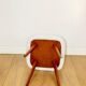 White-cream square stool Ivory vintage PRL 1970s