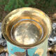 Cloisonne Brass champagne bucket with sunflower relief decoration