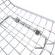 Vintage white wire chair in Bertoia style