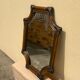 Large format retro decorative vintage wicker and rattan wood mirror