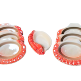 Vintage slip bowls in the shape of a crustacean