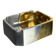 Brutalist ashtray by Leopold, bronze and brass, 1970s