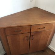 Vintage corner furniture 1950 1960 chene convenient wood buffet