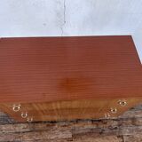 Chest of drawers teak compass feet formica tray