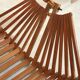 Basket fruit cut 1960 vintage bamboo rattan wicker