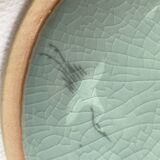 Superb Korean celadon flat soup tureen with its lid