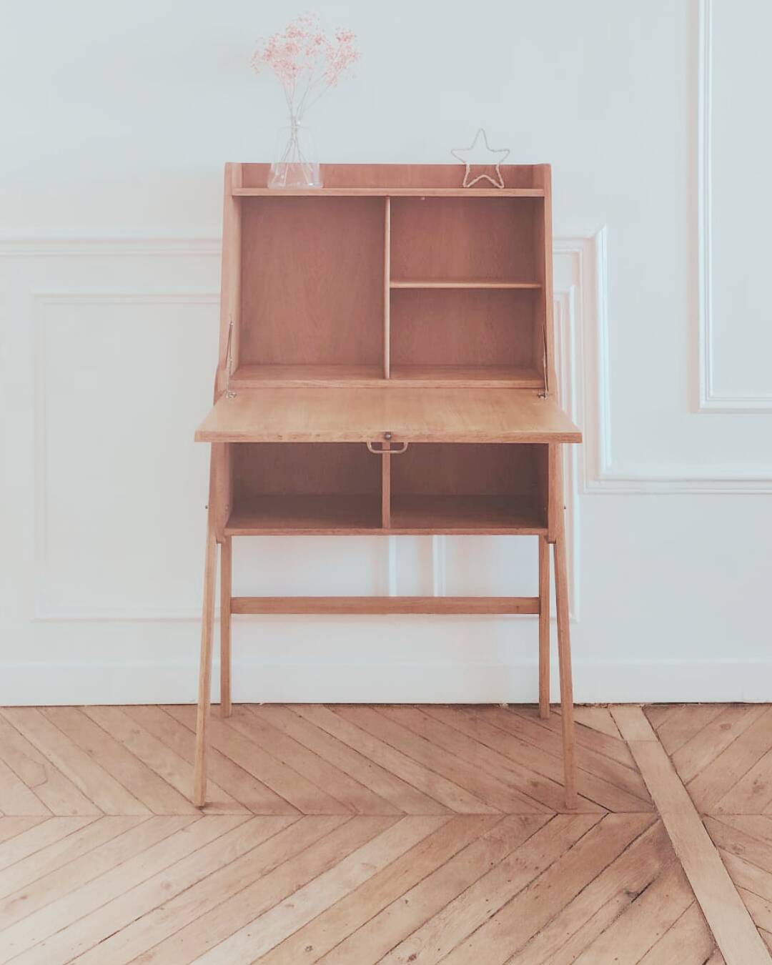 Renovated vintage Scandinavian secretary, 1950s-60s.