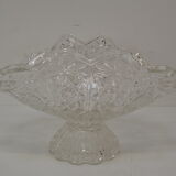 Vintage Crystal Glass Bowl,Glasswork Novy Bor,1950's.