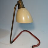 Golden brass casserole lamp 1950s
