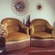 Pair of vintage gold toad armchairs