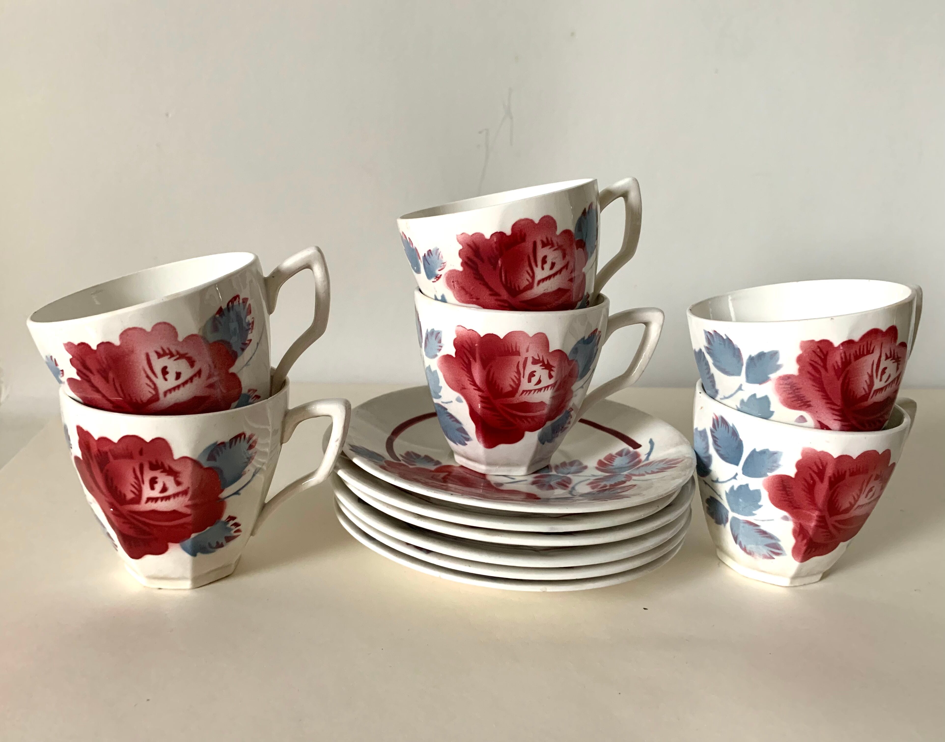 6 digoin coffee cups