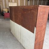 Large wooden workshop cabinet with 16 drawers, antique from the early 1900s.