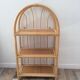 1970s rattan bamboo shelf
