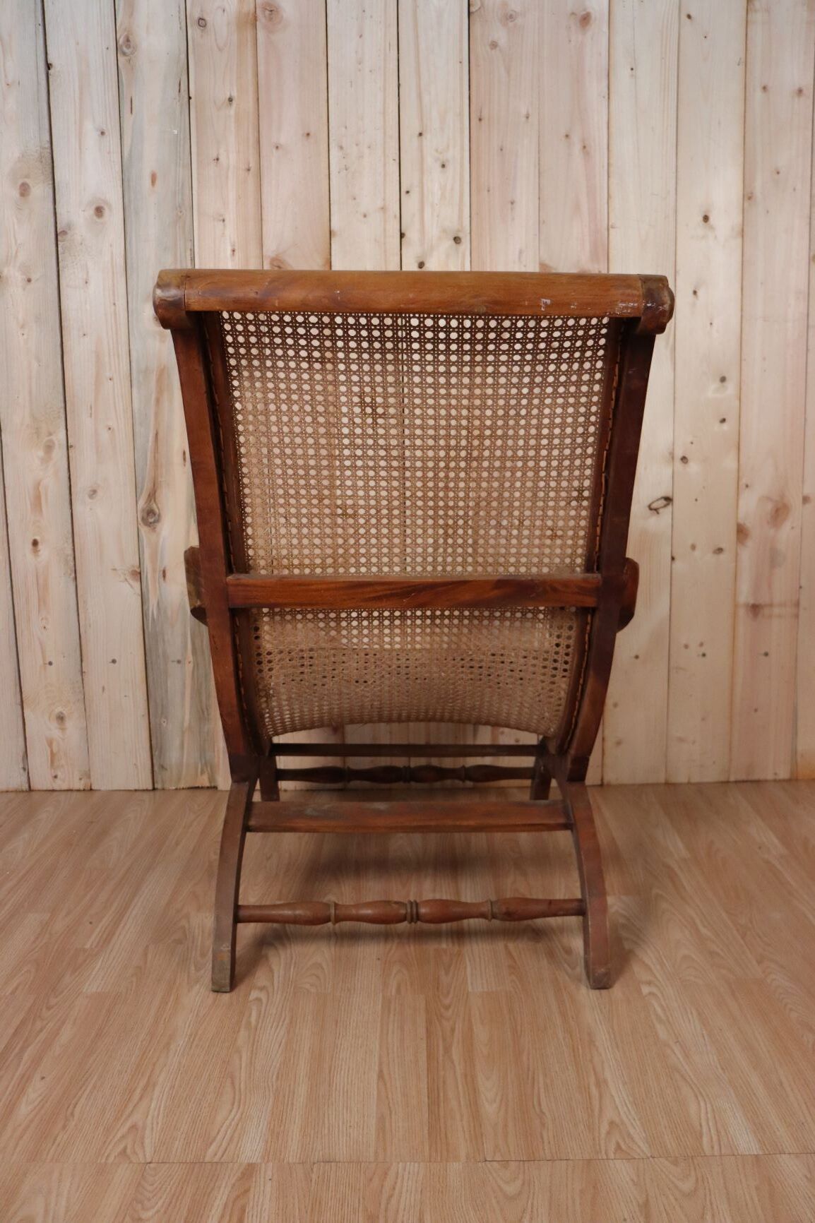 Solid wood chair and caning