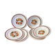 10 arcopal plates (5 flats and 5 hollows)