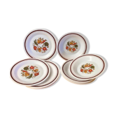 10 arcopal plates (5 flats and 5 hollows)
