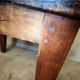 Small farmhouse table, low and square.