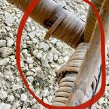 Old rattan chaise longue 20th century