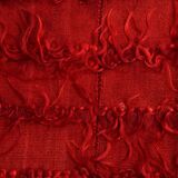 3x5 Wine Red Long Hairy Vintage Kilim Rug, 108x162Cm