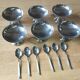 Vintage ice cream or dessert service in stainless steel