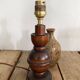 Wooden lamp, recent fabric cable 200 cm, pagoda lampshade