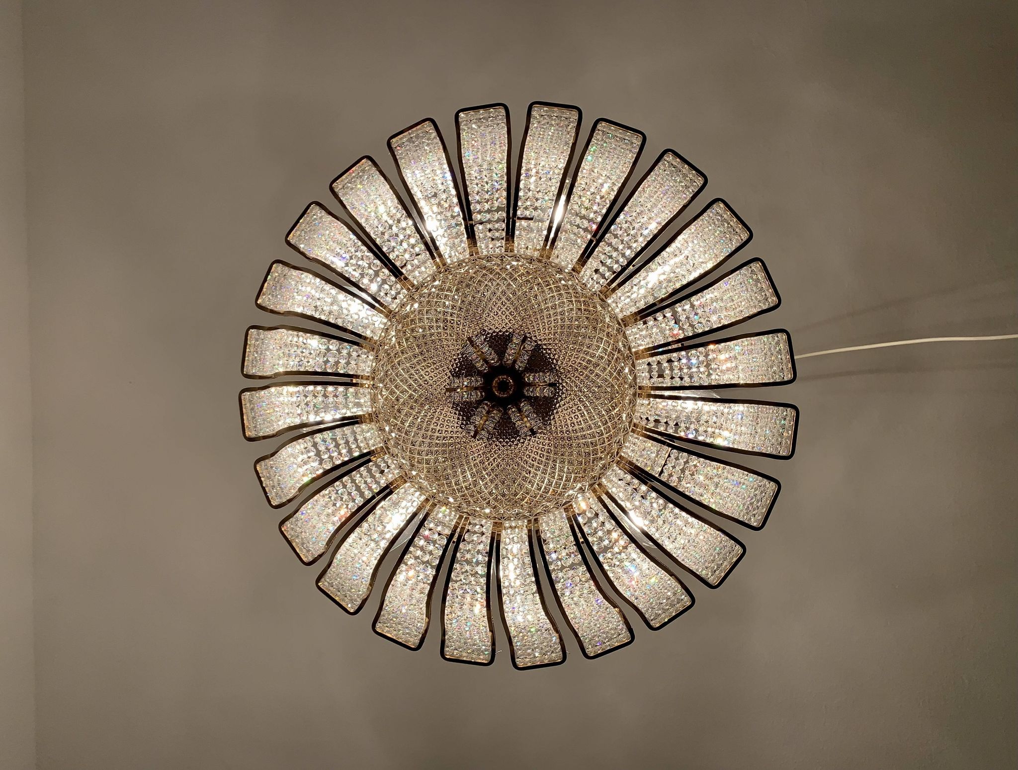 Crystal Glass Chandelier by Palwa