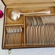 Housewife old cutlery in silver metal X12 people